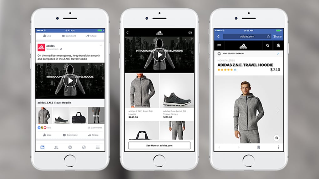 facebook adidas video ad example