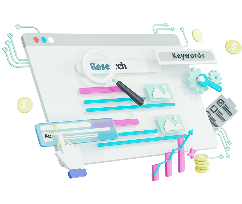 paid-search-3d-illustration