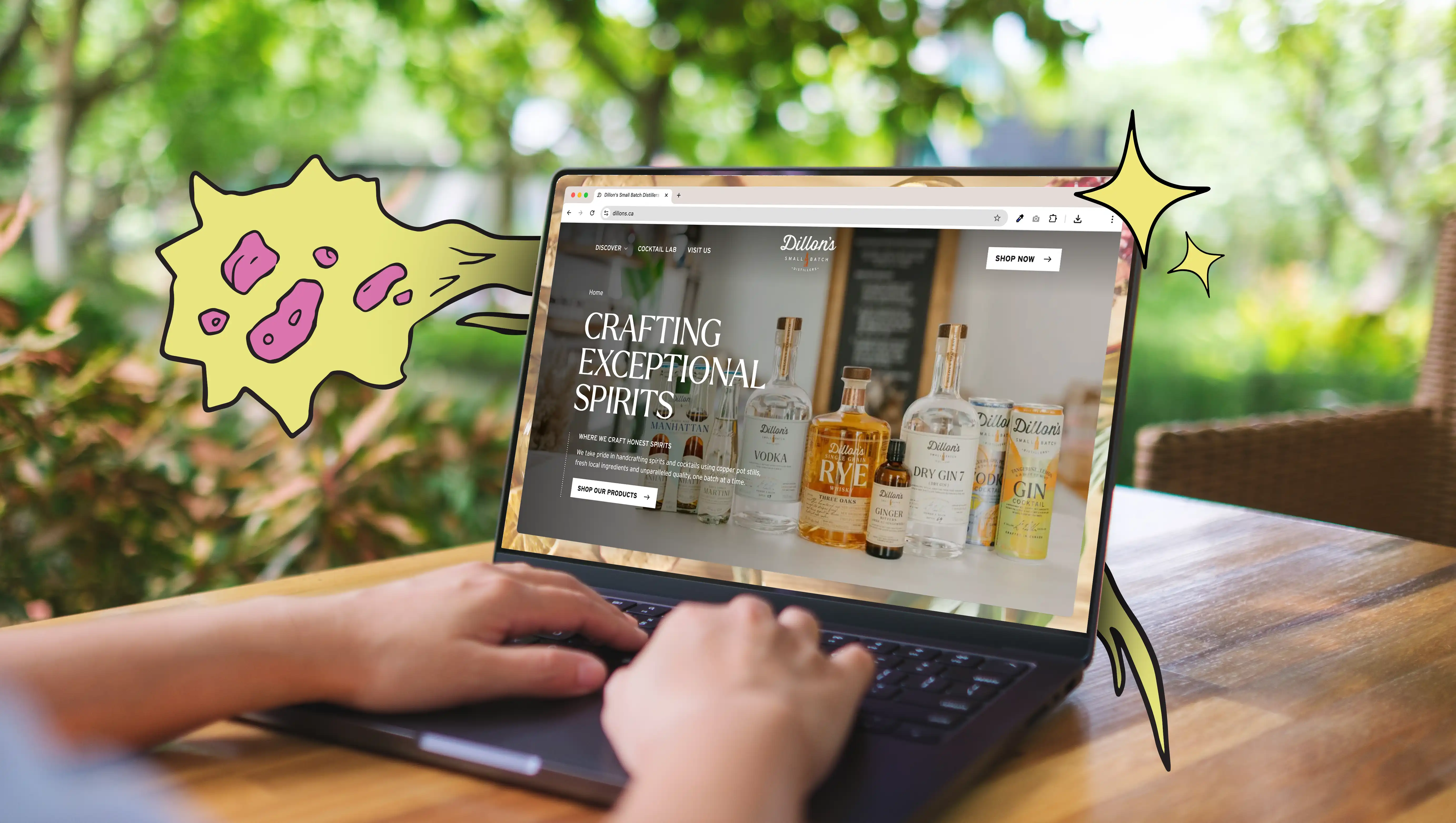 Behind the scenes of the Dillon's Small Batch Distillers web project