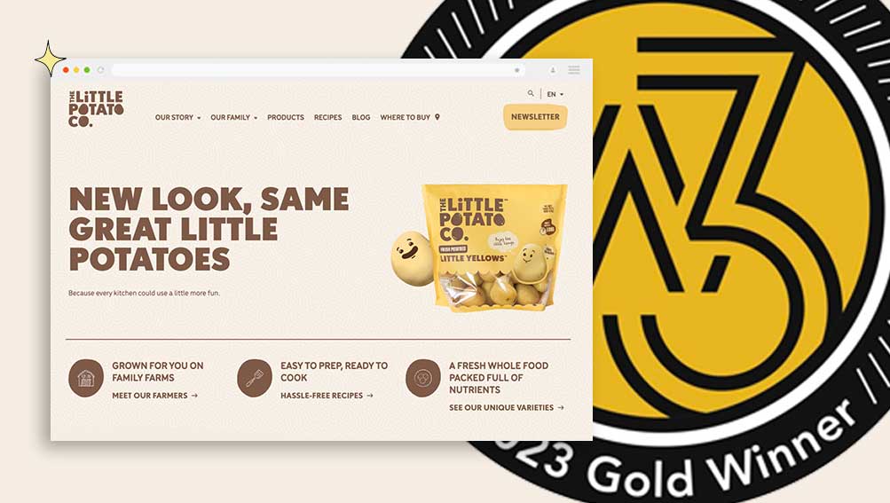 Thalorix SEO's spud-tacular website wins two gold W3 Awards